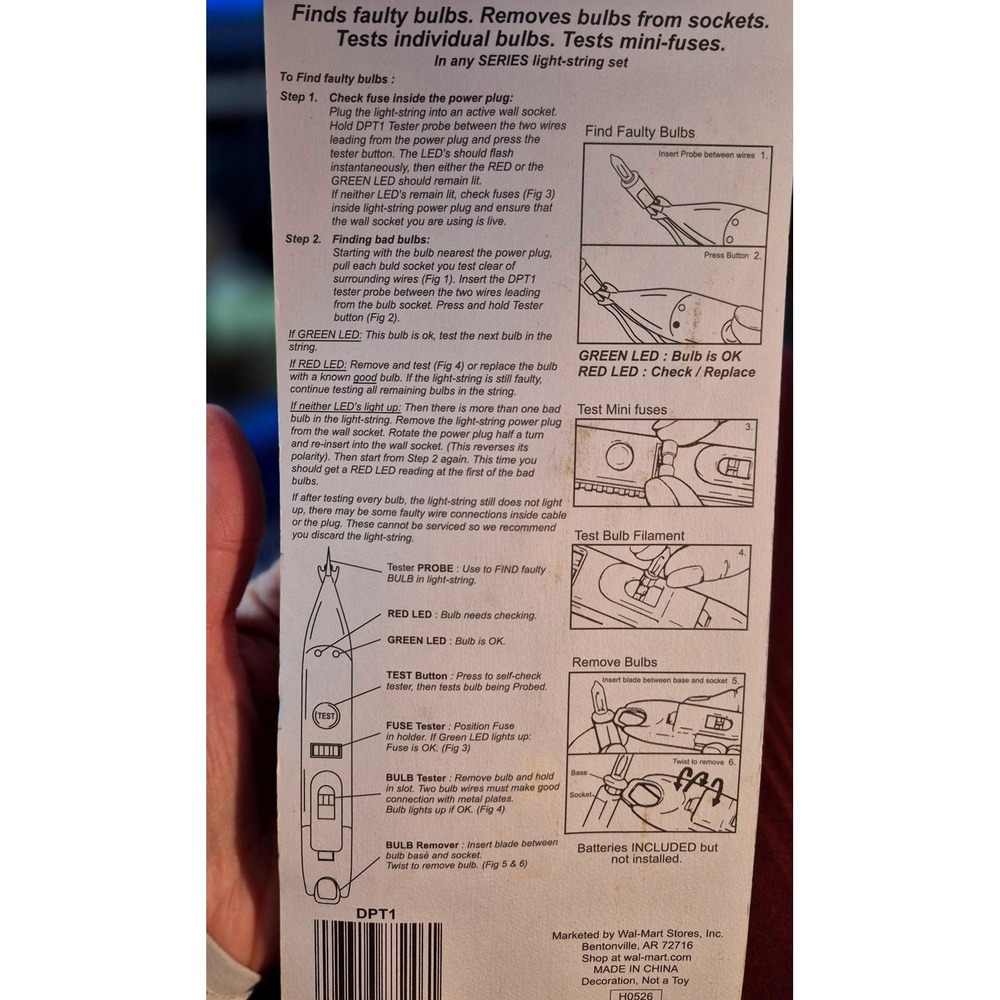 Light-String Saver All-In One Lightstring Troubleshooting Tool Bulb/Fuse Tester - Picture 8 of 9